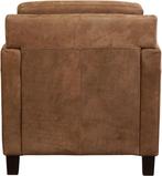 Bruine leren landelijke fauteuils - poot hout bruin - Kenia, Huis en Inrichting, Fauteuils, Nieuw, Ophalen of Verzenden, Landelijk