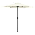 Parasol 270cm Zandwit | Retourdeal | 46% Korting!, Tuin en Terras, Ophalen of Verzenden, Nieuw, 2 tot 3 meter, Stokparasol