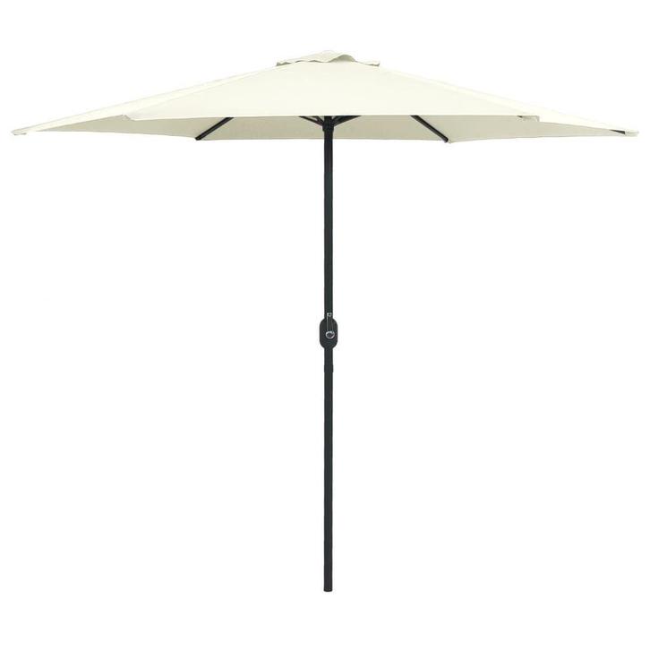 Parasol 270cm Zandwit | Retourdeal | 46% Korting!, Tuin en Terras, Parasols, 2 tot 3 meter, Nieuw, Stokparasol, Ophalen of Verzenden