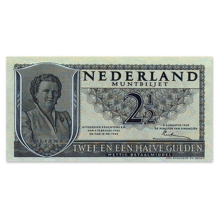 2,5 Gulden Juliana 1949 ZFr, Postzegels en Munten, Bankbiljetten | Nederland, Verzenden
