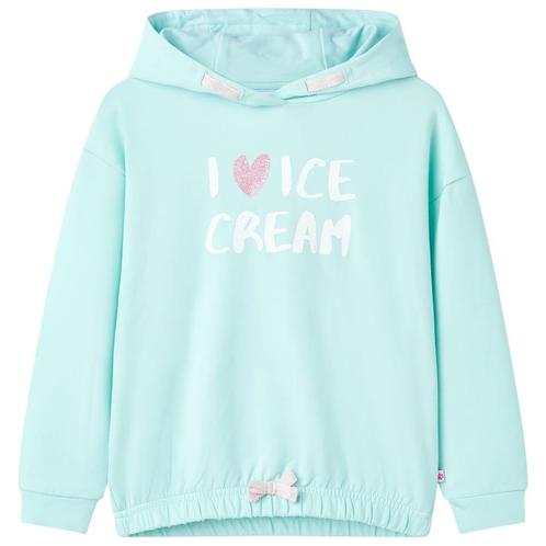 vidaXL Kindertrui met capuchon 116 lichtzeeblauw, Kinderen en Baby's, Kinderkleding | Overige, Nieuw, Verzenden