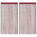 vidaXL Draadgordijnen 140x250 cm wijnrood 2 st, Huis en Inrichting, Verzenden, Nieuw, Rood