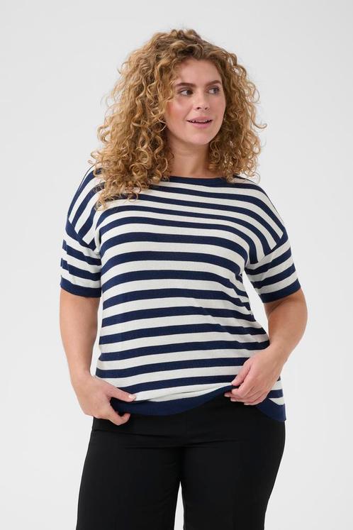 Kaffe Curve streep trui glitter brei Maat:, Kleding | Dames, Truien en Vesten, Overige kleuren, Nieuw, Verzenden