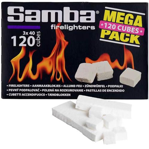 Samba Witte Kerosine Aanmaakblokjes - 120 Stuks voor BBQ/..., Tuin en Terras, Barbecue-accessoires, Nieuw, Ophalen of Verzenden