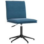 vidaXL Eetkamerstoel fluweel blauw, Huis en Inrichting, Verzenden, Nieuw, Blauw