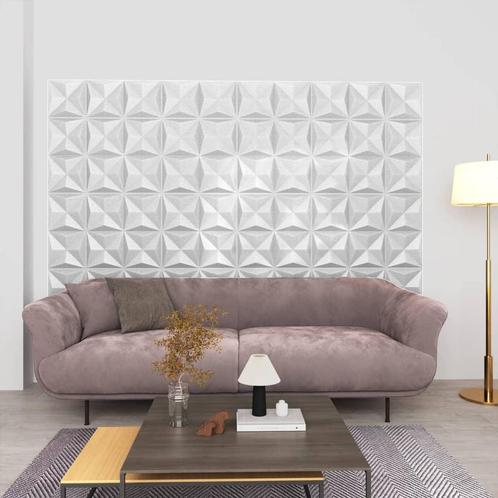 vidaXL 24 st Wandpanelen 3D origami 6 m² 50x50 cm wit, Doe-het-zelf en Verbouw, Platen en Panelen, Nieuw, Verzenden