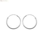Zilveren  creolen oorringen ronde buis 30 x 2 mm breed, Verzenden, Nieuw, Zilver