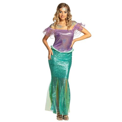 Zeemeermin Jurk Paars Blauw Dames, Kleding | Dames, Carnavalskleding en Feestkleding, Nieuw, Verzenden