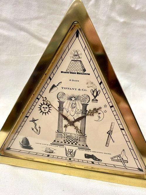 Masoneria - Tiffany & Co. - Messing - 1930-1940, Antiek en Kunst, Antiek | Klokken