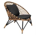 Loungestoel Amos Charcoal | Incl. kussens, Tuin en Terras, Tuinstoelen, Ophalen of Verzenden, Nieuw