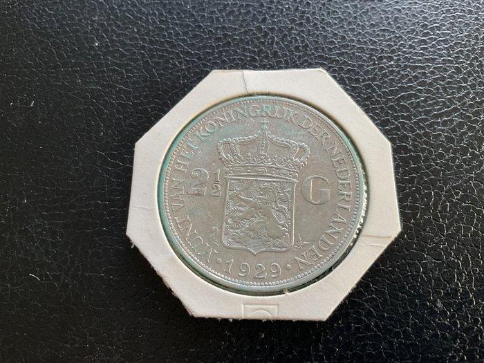 Nederland. Wilhelmina. 2 1/2 Gulden 1929 (Zonder, Postzegels en Munten, Munten | Nederland