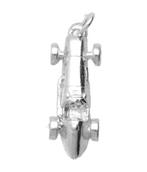 Zilveren Italiaanse racewagen oldtimer ketting hanger, Verzenden, Nieuw