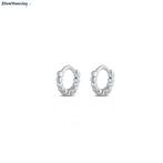 Zilveren huggie hoops dots mini, Verzenden, Nieuw, Zilver