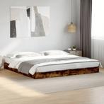 vidaXL Bedframe zonder matras hout gerookt eikenkleurig, Eenpersoons, Bruin, Verzenden, Nieuw