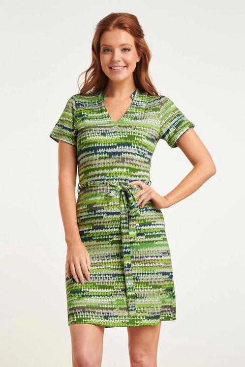 -30% Smashed Lemon  Smashed Lemon 24431 zacht stretch abstra, Kleding | Dames, Jurken, Zwart, Nieuw, Verzenden