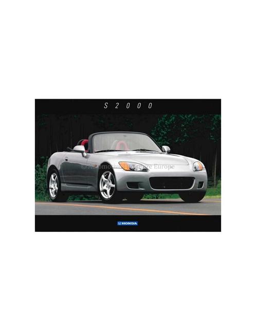 1999 HONDA S2000 LEAFLET ENGELS, Boeken, Auto's | Folders en Tijdschriften, Honda