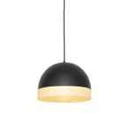 Oosterse hanglamp zwart met rotan 30 cm - Magna Rotan, Huis en Inrichting, Lampen | Hanglampen, Nieuw, Overige materialen, Oosters
