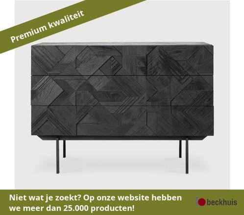Ethnicraft Graphic ladekast teak 100x50x87 cm voor binnen, Huis en Inrichting, Kasten | Dressoirs, Nieuw, Overige materialen, Ophalen of Verzenden