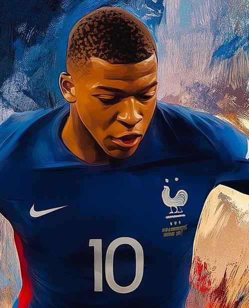 L.A French (1992) - K. Mbappe, Antiek en Kunst, Kunst | Schilderijen | Modern