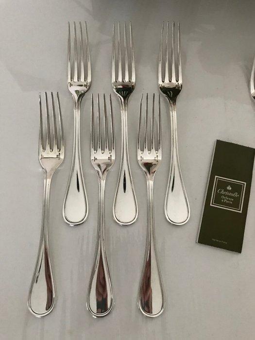 Christofle - Vork - Albi - Gepolijst zilver - Set van 12, Antiek en Kunst, Antiek | Meubels | Tafels