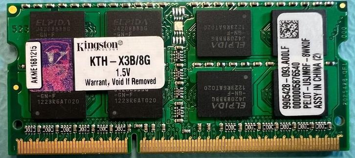 Kingston KTH-X3B/8B – 8GB DDR3 1600MHz DIMM Geheugen –, Computers en Software, RAM geheugen, Nieuw, Ophalen of Verzenden