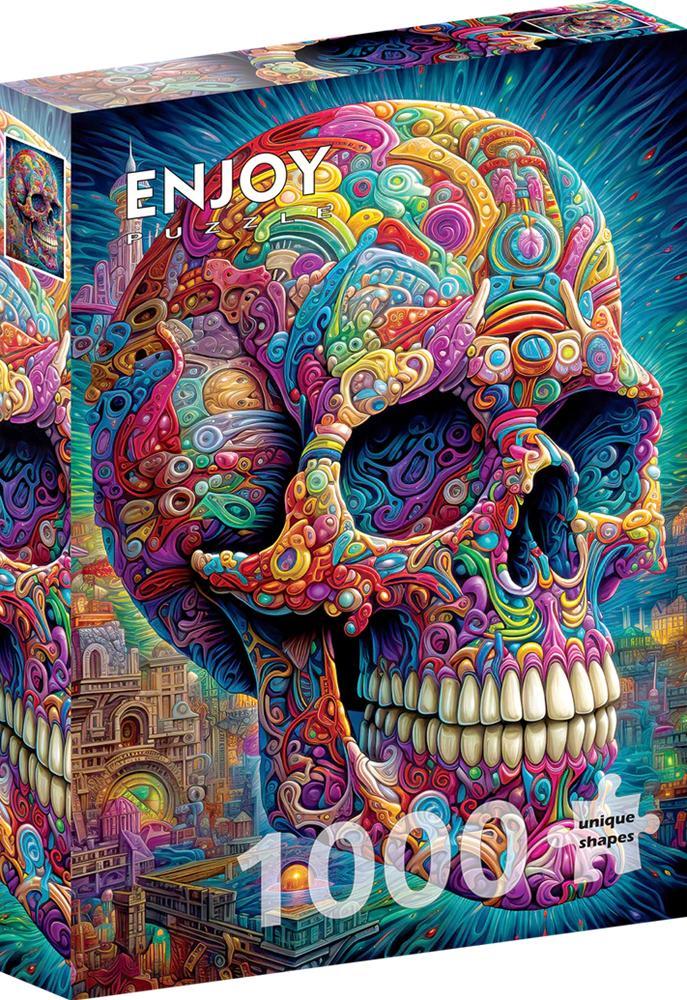 Quirky Skull Puzzel (1000 stukjes) | Enjoy Puzzle - Puzzels, Hobby en Vrije tijd, Denksport en Puzzels, Nieuw, Verzenden