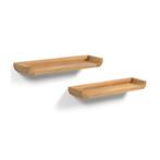 *WOONWINKEL* Kave Home Shamel Teak Hout Wandplanken Set Van, Verzenden, Nieuw