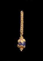 Oud-Romeins Goud Ketting met lapis lazuli-hanger
