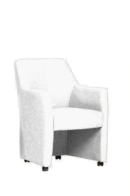 Eetkamerstoel Chris - eetkamerstoelen - Wit, Huis en Inrichting, Stoelen, Wit, Nieuw, Stof