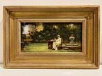 E. Lawson (XX-XXI) - Woman reading in the garden, Antiek en Kunst