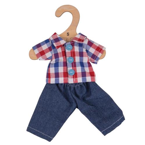 Bigjigs Geruit Overhemd en Spijkerb van €9,99 voor €6,99, Kinderen en Baby's, Speelgoed | Poppen, Ophalen of Verzenden