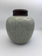 Gemberpot - Keramiek - Qing craquelé celadon ginger jar, Antiek en Kunst