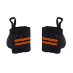 Fitness / Crossfit Polsband - 2 stuks - Oranje / Zwart -, Verzenden, Nieuw
