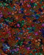 Polyester/Viscose Tricot Bloemen Taupe, Nieuw, Grijs