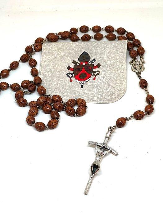 Rozenkrans - Rosario van hout van Paus Benedictus XVI,, Antiek en Kunst, Antiek | Boeken en Bijbels