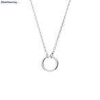 925 Zilveren open cirkel choker ketting, Sieraden, Tassen en Uiterlijk, Kettingen, Verzenden, Nieuw, Zilver