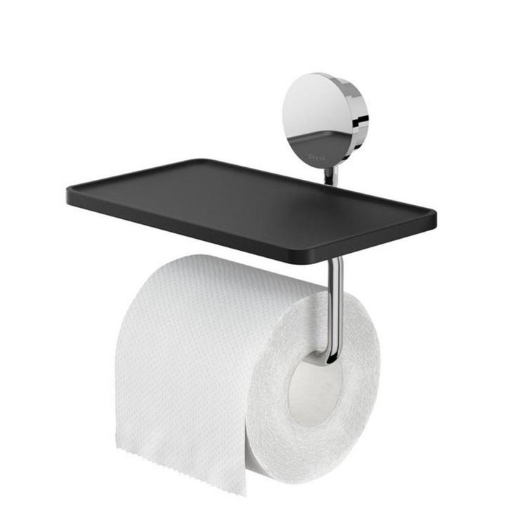 Toiletrolhouder met Planchet Geesa Opal Chroom, Doe-het-zelf en Verbouw, Sanitair, Ophalen of Verzenden