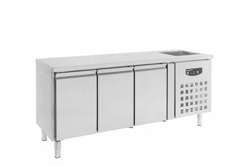 Gekoelde werkbank met spoelbak | 202 x 70 x 96 cm, Zakelijke goederen, Horeca | Keukenapparatuur, Verzenden