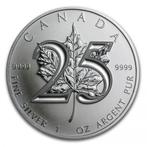 Canadian Maple Leaf 25 jarig jubileum 1 oz 2013, Zilver, Losse munt, Verzenden, Noord-Amerika