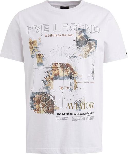 PME Legend Jersey T-Shirt Logo Wit maat 3XL Heren, Kleding | Heren, T-shirts, Wit, Nieuw, Overige maten, Verzenden