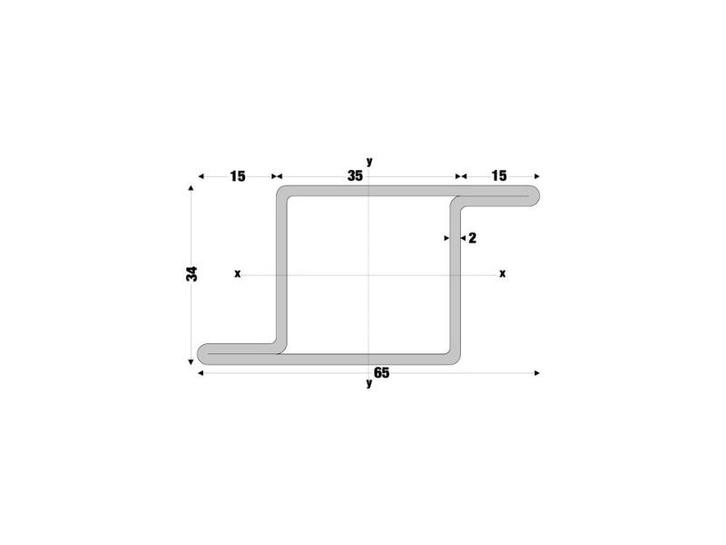 HOP hoogte 34mm blank 54/138 RP 139 b-keus, Doe-het-zelf en Verbouw, Metalen, Ophalen