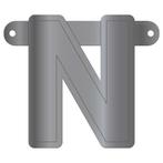 Zilveren Metallic Banner Letter N | Nieuw! | Letterbanner, Hobby en Vrije tijd, Nieuw, Verzenden
