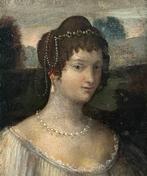 Italiaanse school (XVI) - Ritratto di gentildonna - La Bella, Antiek en Kunst