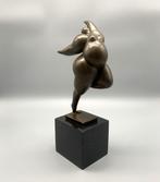Beeldje - Fat Ballerina - Brons, Marmer, Antiek en Kunst