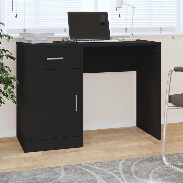 vidaXL Bureau met kast en lade 100x40x73 cm bewerkt hout, Huis en Inrichting, Bureaus, Nieuw, Verzenden