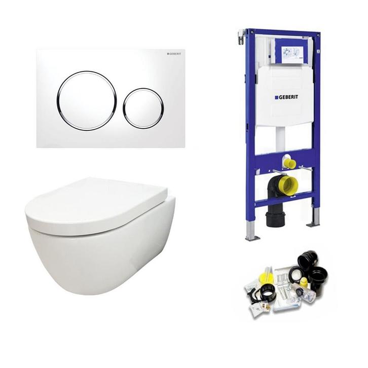 Geberit UP320 Toiletset Sani Royal Standaard Rimfree 55 cm, Doe-het-zelf en Verbouw, Sanitair
