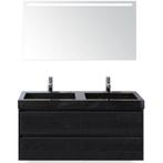Dante Badmeubelset 120 cm - Black Oak - Wastafel Hardsteen, Ophalen of Verzenden, Nieuw