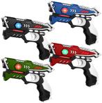 KidsTag Laserpistolen set - 4 kleuren guns - Lasergame, Nieuw, Ophalen of Verzenden