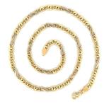 Collana oro bicolore - 8.6 gr - 60 cm - 18 Kt - Halsketting, Sieraden, Tassen en Uiterlijk, Antieke sieraden