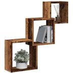 vidaXL Wandplanken kubus 68x15x68 cm bewerkt hout oud, Huis en Inrichting, Woonaccessoires | Wandplanken en Boekenplanken, Verzenden